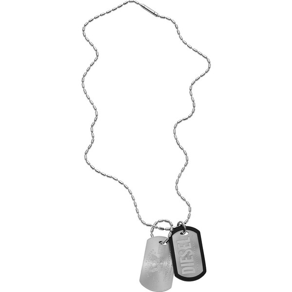 Diesel Pánsky oceľový náhrdelník s vojenskými známkami DX1553040 66592703