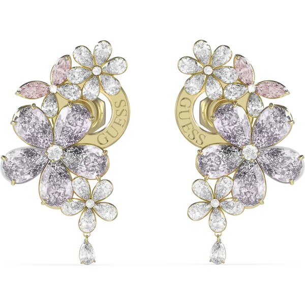 Guess Nádherné pozlátené náušnice kvety Lily JUBE05101JWYGMCT/U 66578984