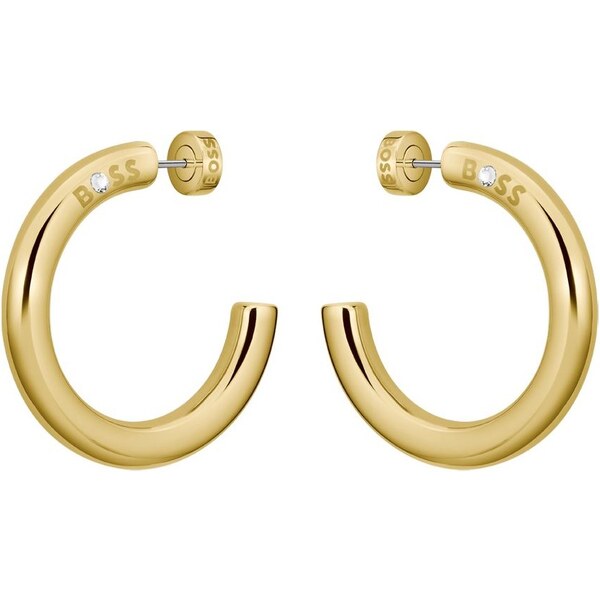 Hugo Boss Kruhové náušnice z pozlátenej ocele Live Statement 1580738 66581019