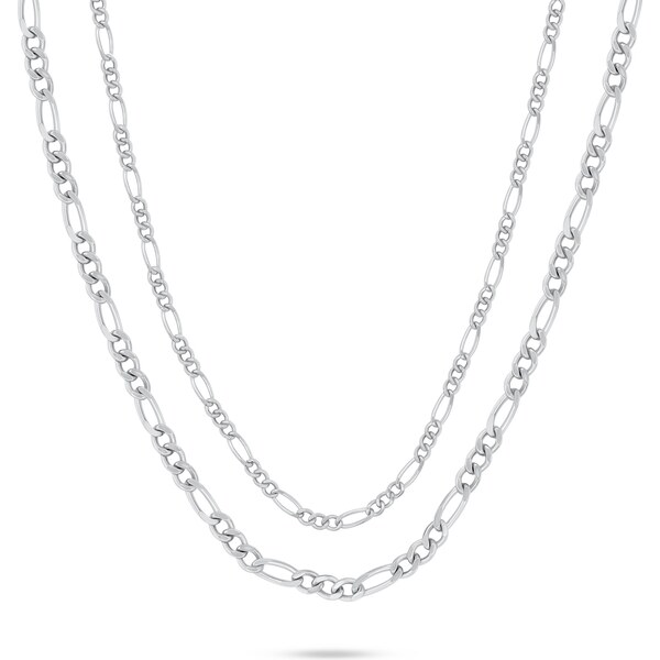 Brilio Silver Dvojitý strieborný náhrdelník Figaro NCL196W 66578363