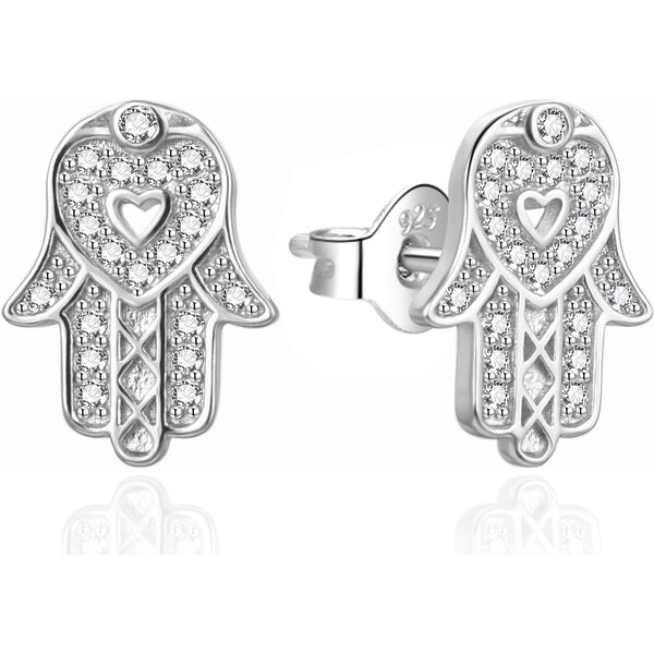 Agato Trblietavé strieborné náušnice Ruka Fátimy AGT-E118PW 66586518