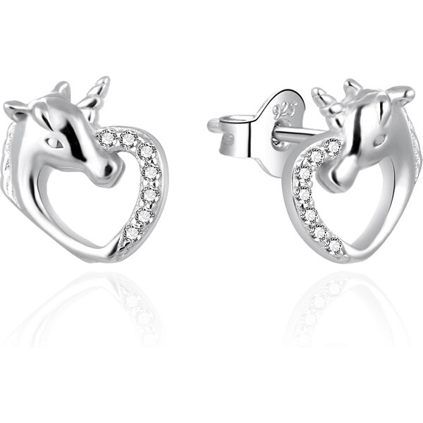 Agato Strieborné náušnice Jednorožce AGT-ED013PW 66585042