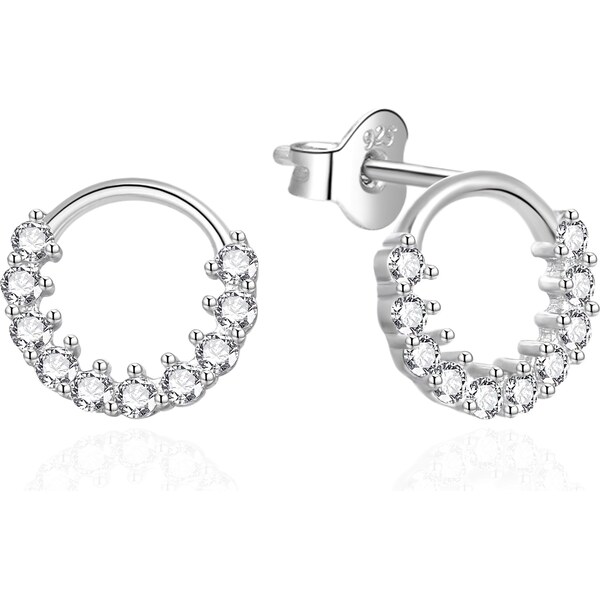 Agato Pôvabné strieborné náušnice so zirkónmi AGT-E038PW 66583489