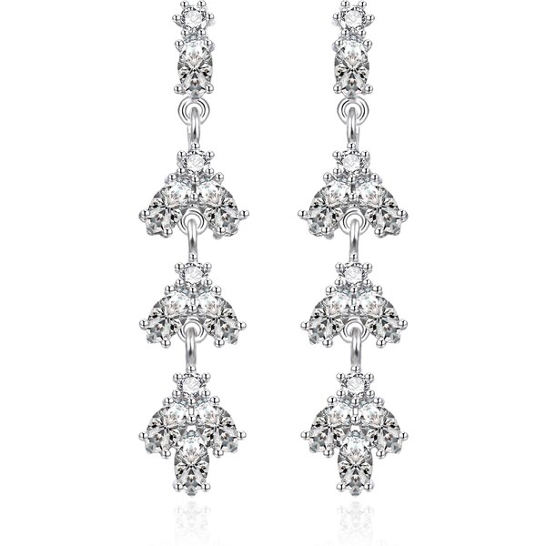 Agato Blyštivé visiace náušnice s čírymi zirkónmi AGT-E113PW 66590792