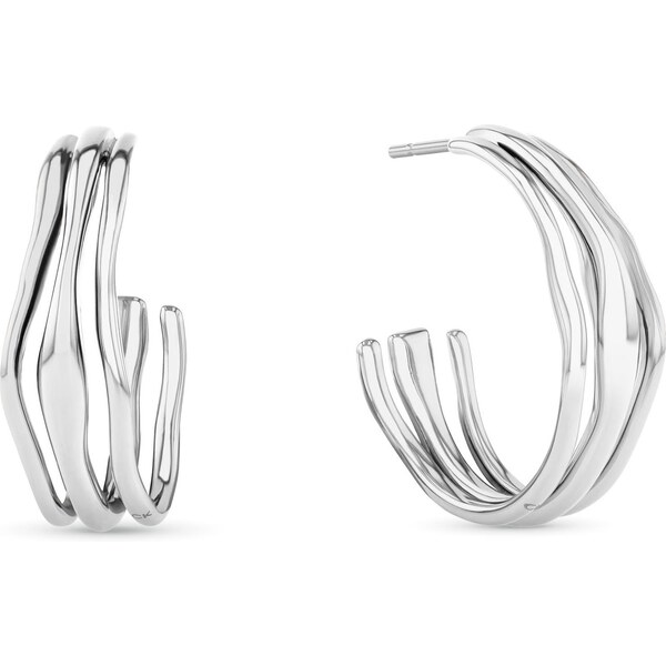 Calvin Klein Oceľové polkruhové náušnice CK Wavy 35000720 66591484