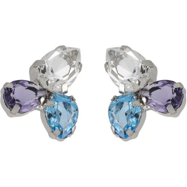 Victoria Cruz Prekrásne strieborné náušnice s kryštálmi Glory A4902 66593049