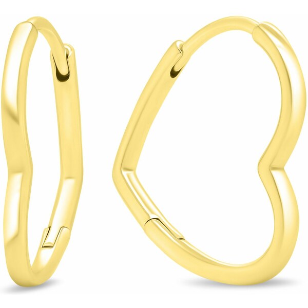 Brilio Silver Romantické pozlátené náušnice v tvare sŕdc EA391Y 66589756