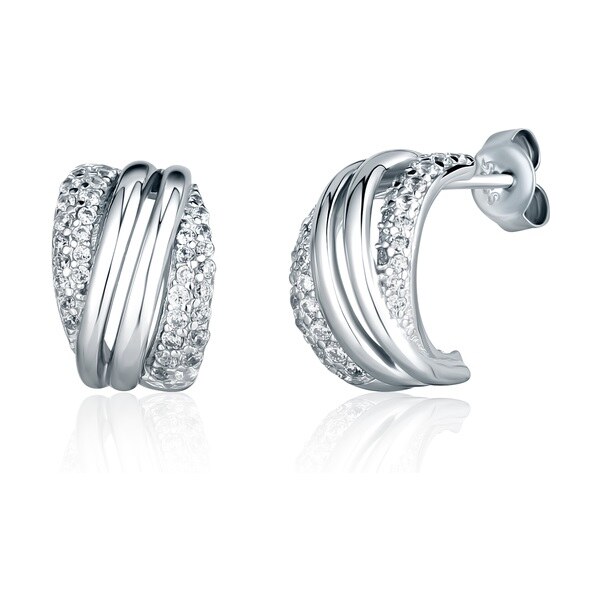 JVD Módne strieborné náušnice so zirkónmi SVLE2133XH2BI00 66585954