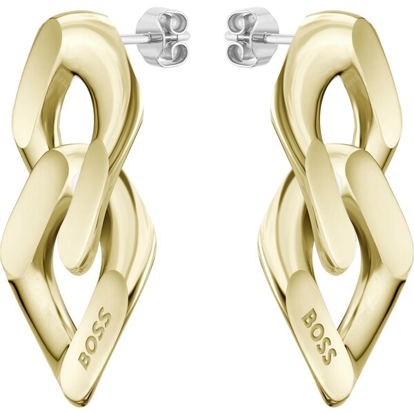 Hugo Boss Módne pozlátené visiace náušnice Links 1580523 66593239