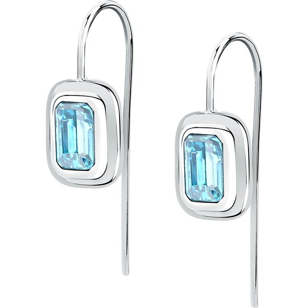 Trussardi Oceľové náušnice s modrým zirkónom T-Design TJAXA27 66584192