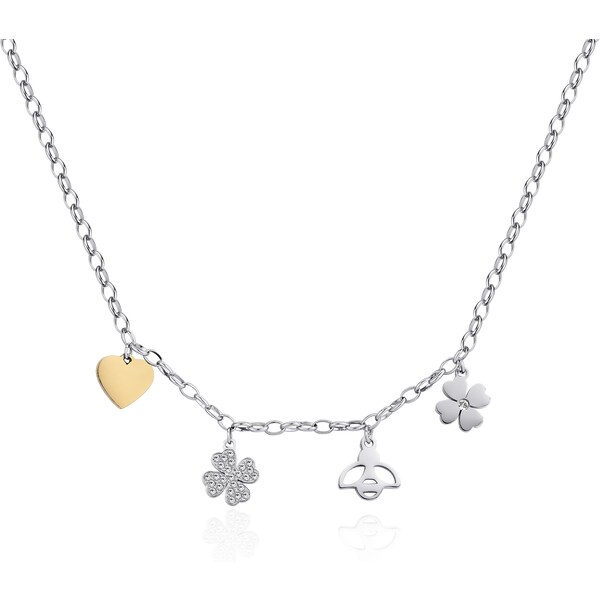 SAgapõ Krásny bicolor náhrdelník s príveskami Happy SHAR10 66584361