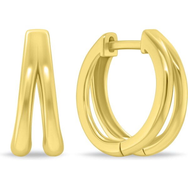 Brilio Silver Módne pozlátené kruhové náušnice EA1153Y 66593796