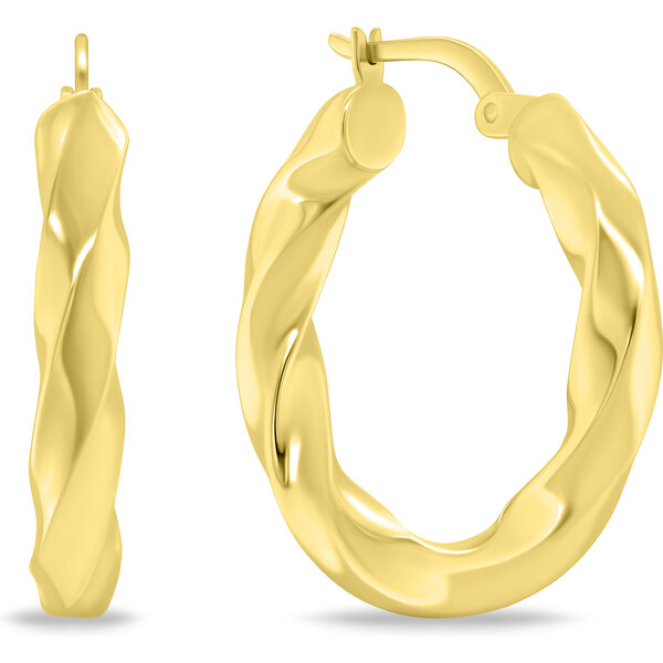 Brilio Silver Brúsené pozlátené náušnice EA1147Y 66586170