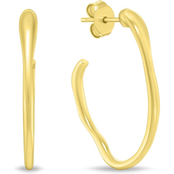 Brilio Silver Výrazné pozlátené oválne náušnice EA1151Y 66580896