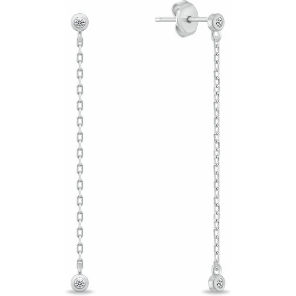 Brilio Silver Strieborné visiace náušnice so zirkónmi EA1123W 66581511