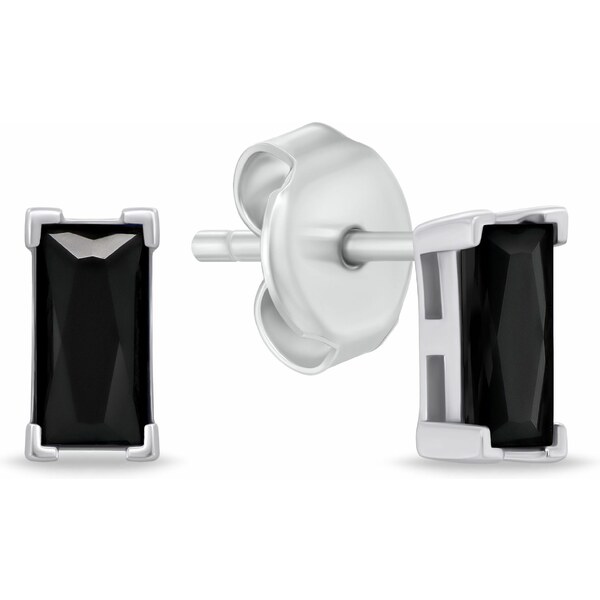 Brilio Silver Strieborné náušnice s čiernymi kubickými zirkónmi 66590344