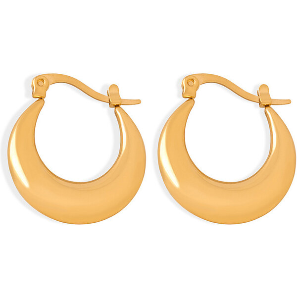 Troli Slušivé pozlátené kruhové náušnice z ocele VAAXF1180G 66585014