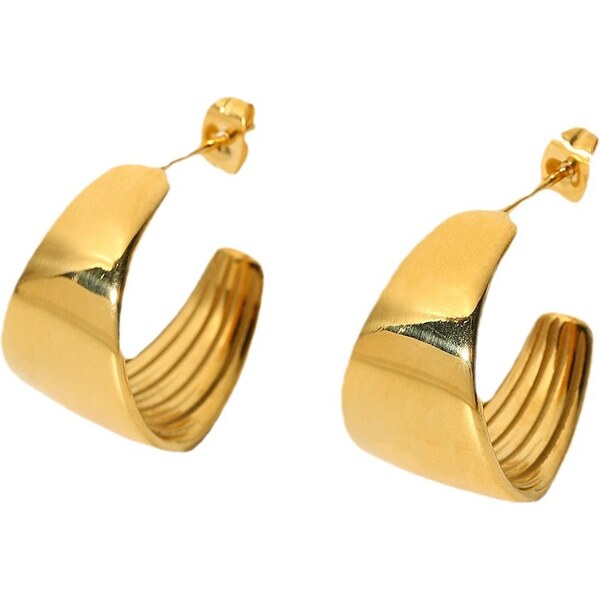 Troli Elegantné pozlátené kruhové náušnice VAAJDE201527G 66592483