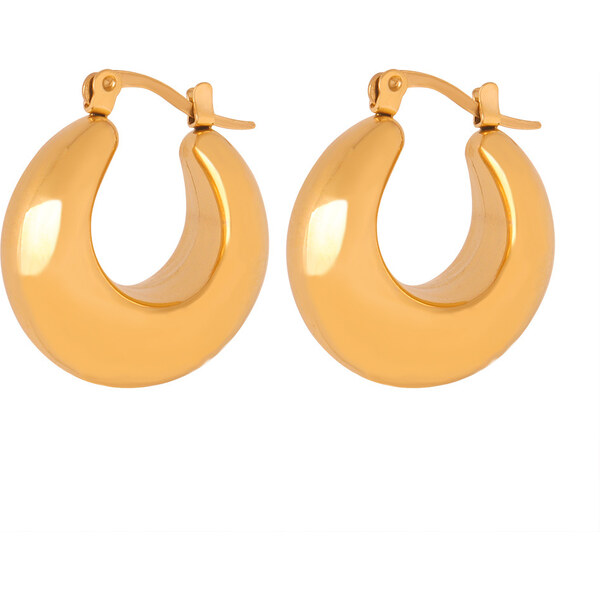 Troli Výrazné pozlátené kruhové náušnice VAAXF594G 66578794