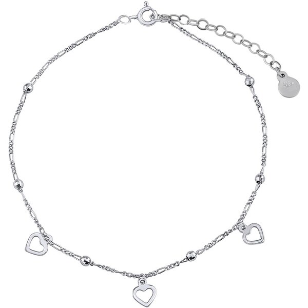 Silvego Strieborná retiazka na nohu Vanessa so srdiečkami a guličkami 66584613