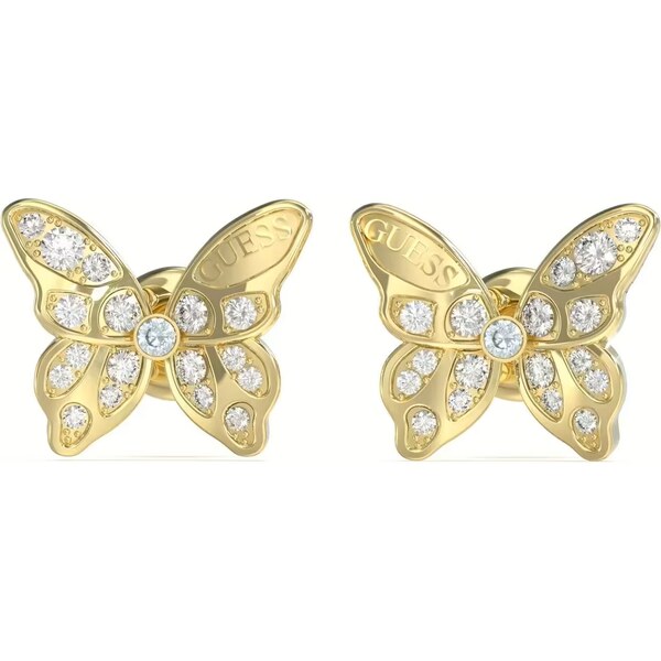 Guess Pôvabné pozlátené náušnice Motýliky Chrysalis JUBE04108JWYGT/U 66675844