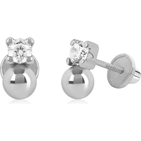 Brilio Pôvabné náušnice z bieleho zlata so zirkónmi 14/254.851/17ZIR 66592665