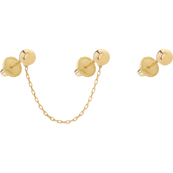 Brilio Štýlové asymetrické náušnice zo žltého zlata 14/295.001/17 Esp 66588682