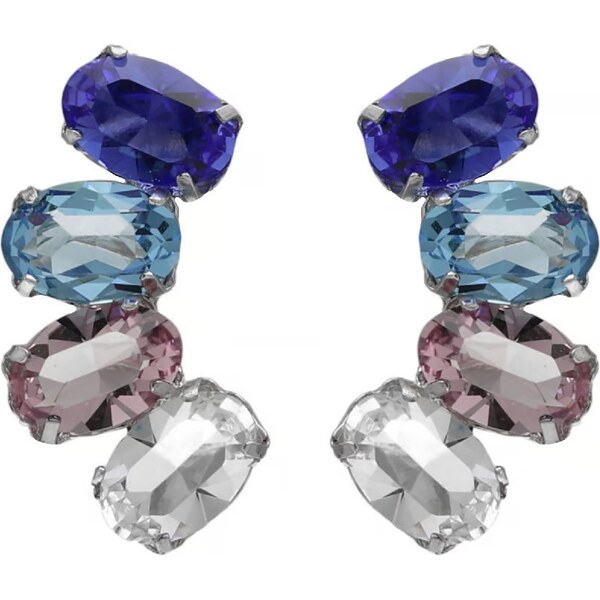 Victoria Cruz Jedinečné visiace náušnice s kryštálmi Harmony A4694 66587433