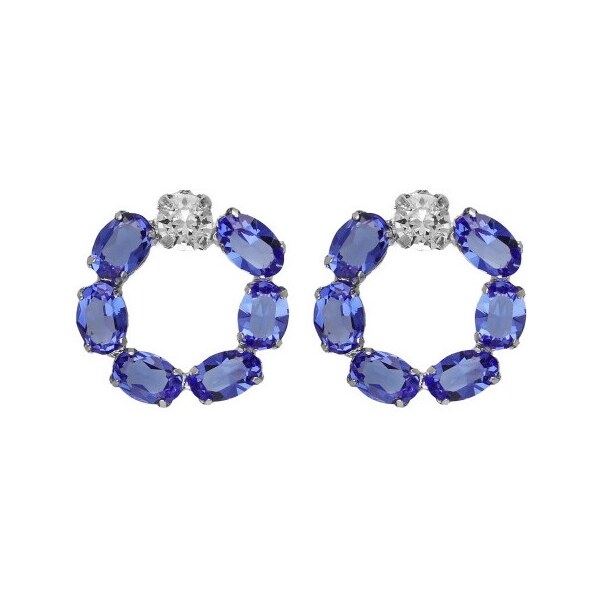 Victoria Cruz Oslnivé náušnice s modrými kryštálmi Harmony A4688-08HT 66583554