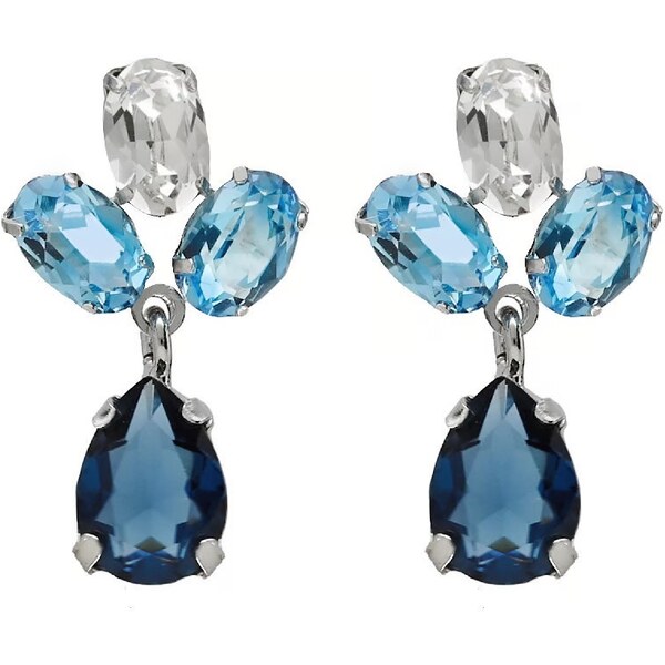 Victoria Cruz Originálne visiace náušnice s kryštálmi Harmony A4690 66583558