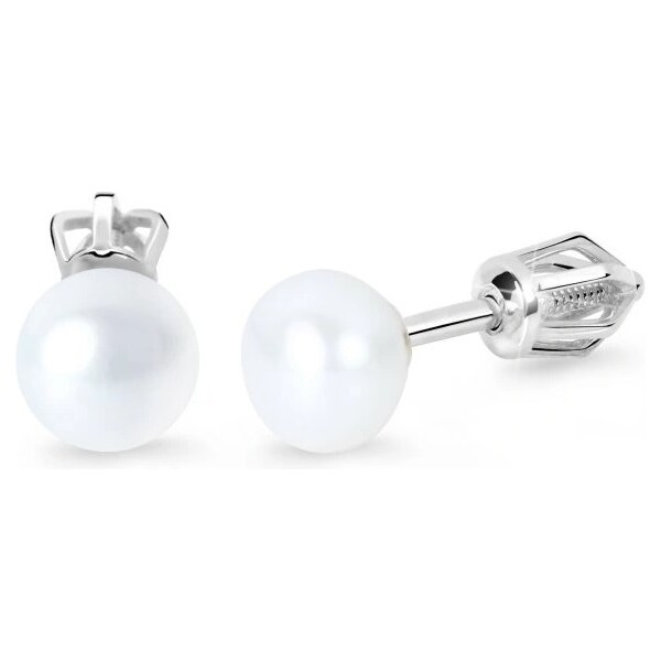 Cutie Jewellery Elegantné náušnice z bieleho zlata s perlou Z8002-30 66594398