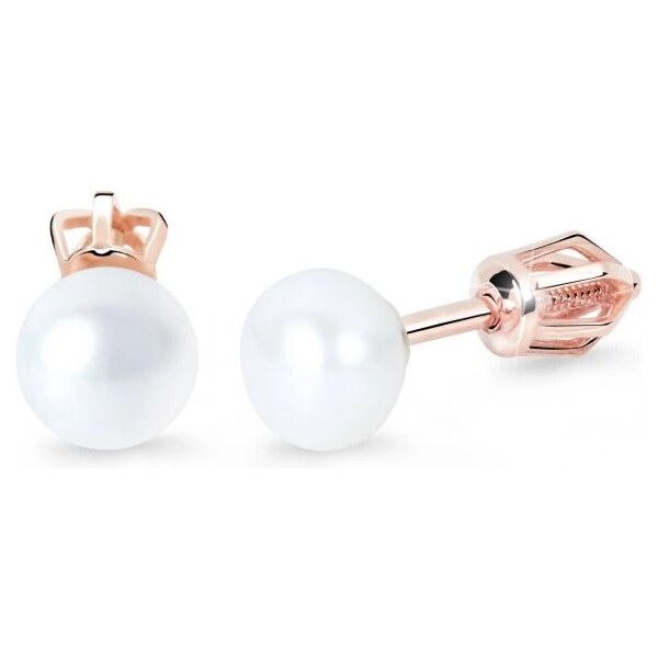 Cutie Jewellery Elegantné náušnice z ružového zlata s perlou Z8002-30 66592800