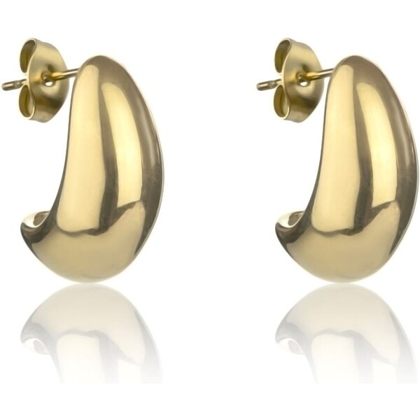 Emily Westwood Slušivé visiace náušnice z pozlátenej ocele Tear Drop 66582472