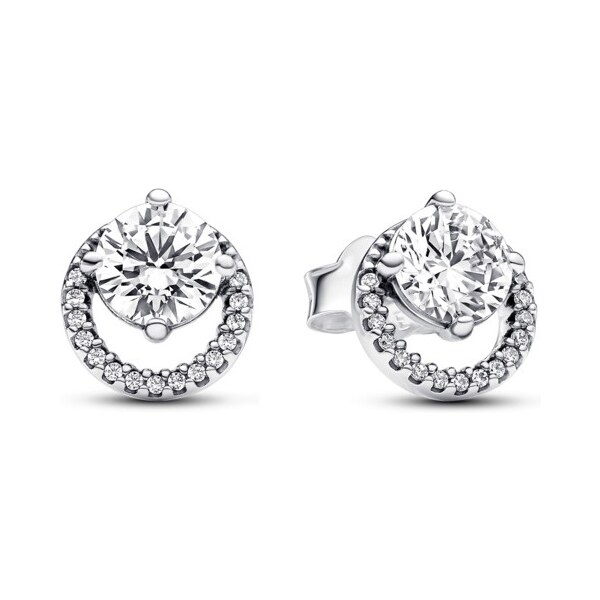 Pandora Trblietavé strieborné náušnice s kubickými zirkónmi Timeless 66588510