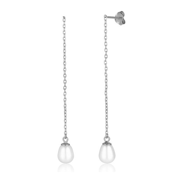 JVD Slušivé strieborné náušnice s riečnou perlou SVLE1994XH2P100 66583248