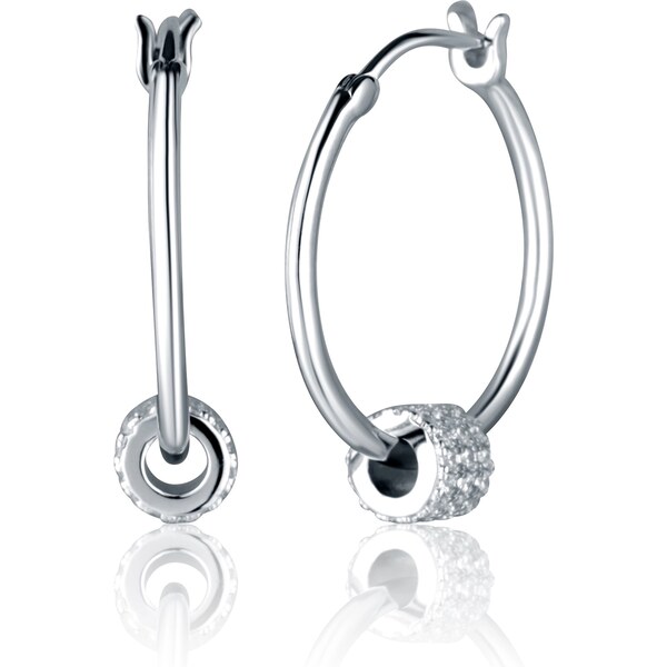 JVD Slušivé strieborné náušnice kruhy 2v1 SVLE2464XK3BI00 66582228