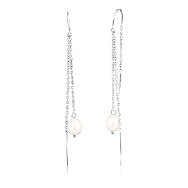 JVD Dlhé strieborné náušnice s riečnou perlou SVLE1860X75P100 66592495