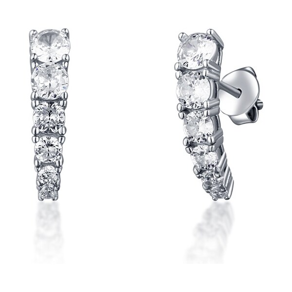 JVD Trblietavé strieborné náušnice s čírymi zirkónmi SVLE1618XH2BI00 66587884