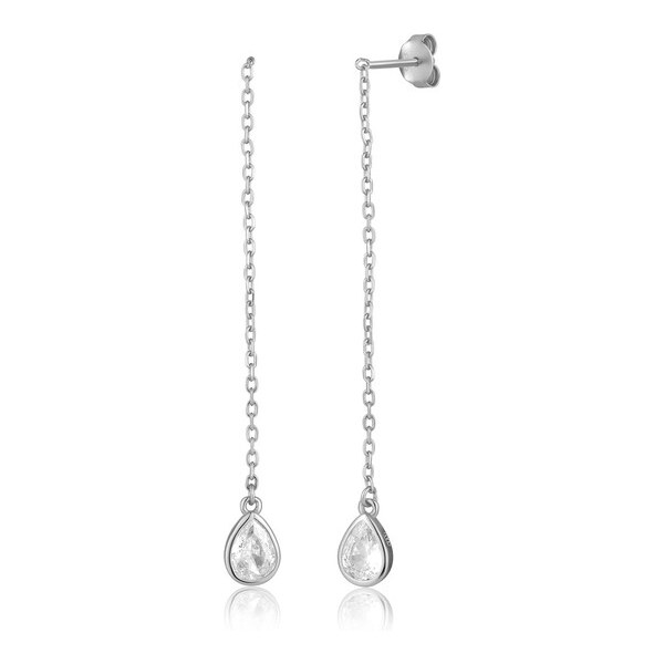 JVD Pôvabné dlhé náušnice so zirkónom SVLE1998XH2BI00 66594052