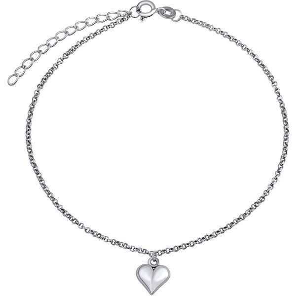 Silvego Jemný strieborný retiazka na nohu Srdce ZT1303175AVSW 66592444