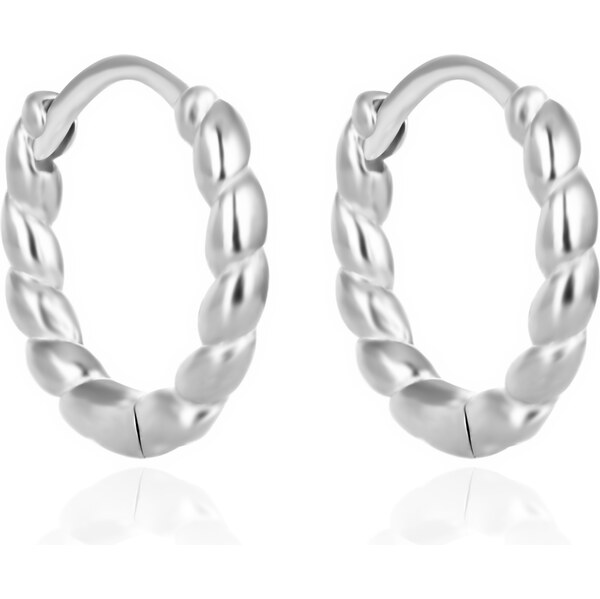 Agato Slušivé strieborné náušnice kruhy AGT-E046K 66595297