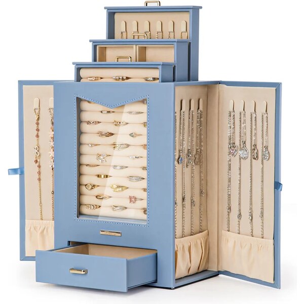 Troli Dizajnová modrá šperkovnica 66586861