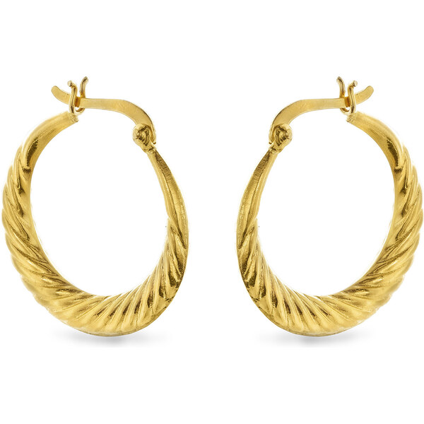 AGAIN Jewelry Štýlové pozlátené náušnice kruhy AJNS0063 66580589