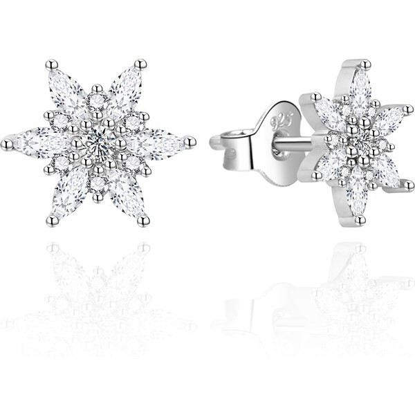 Agato Očarujúce strieborné náušnice Snehové vločky AGT-E005PW 66589279