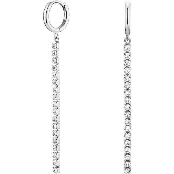 Rosefield Očarujúce oceľové náušnice s čírymi kryštálmi Tennis JETCS 66586416