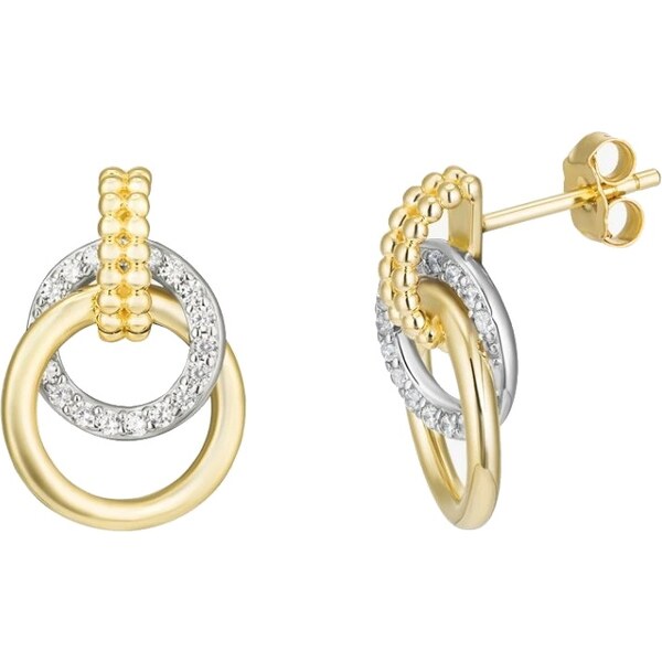 Preciosa Strieborné bicolor náušnice s kubickou zirkóniou Nirvana 66578943