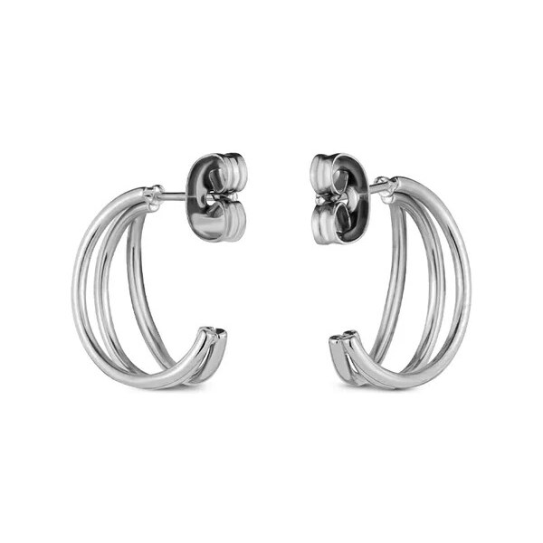 Vuch Elegantné kruhové náušnice z ocele Elegy Silver 66590652