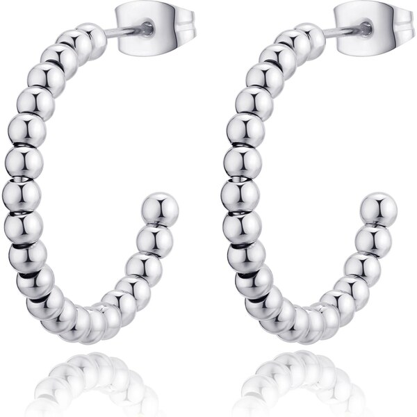 SAgapõ Oceľové kruhové náušnice Chunky SHK39 66578529