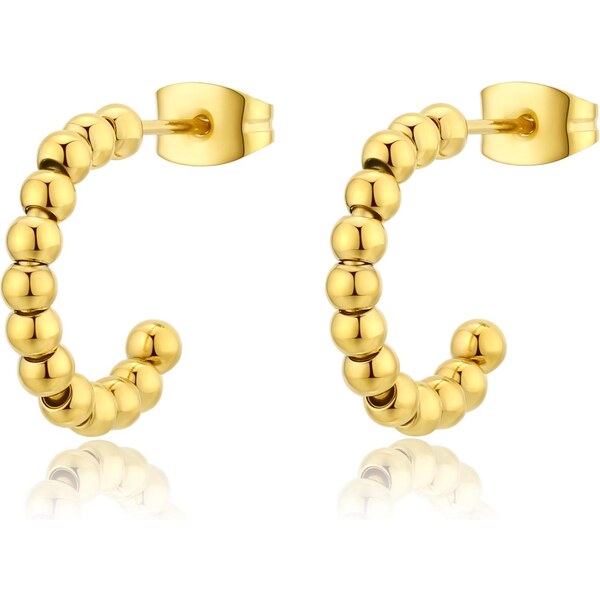 SAgapõ Kruhové náušnice z pozlátenej ocele Chunky SHK38 66582901