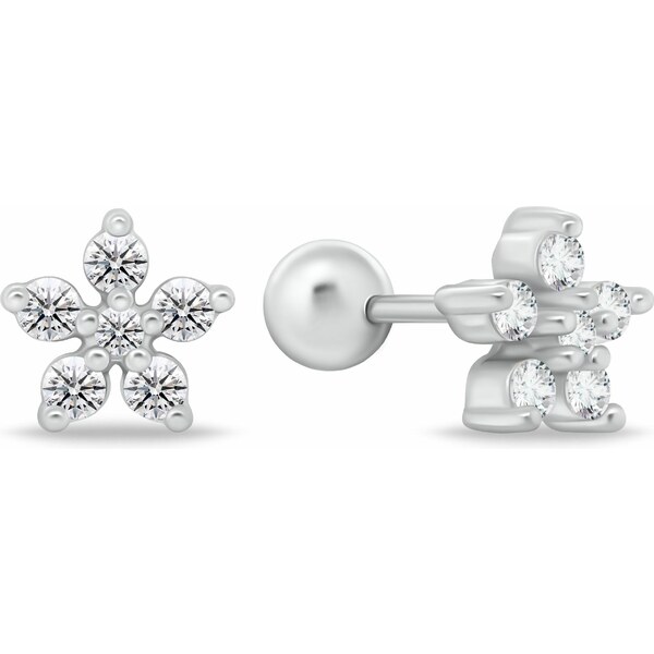 Brilio Silver Nežné strieborné náušnice s čírymi zirkónmi EA1092W 66593507